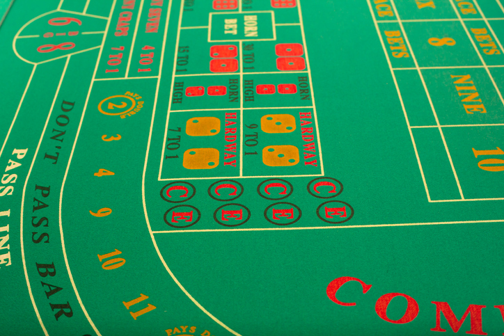 baccarat table zoomed view