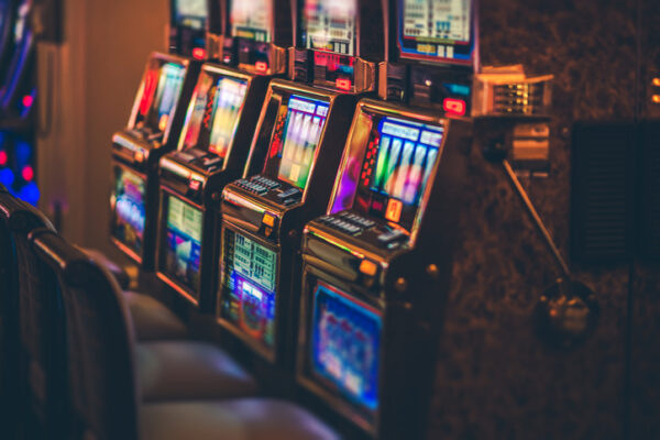 Row of Slot machine in a casino