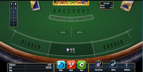 baccarat table player using baccarat strategy