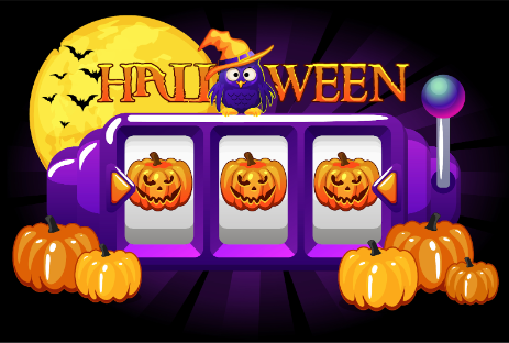 halloween slots sign of a slot machines with 3 pumpkins