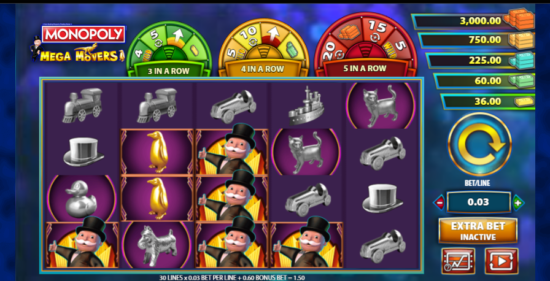Online slot game of monopoly slots