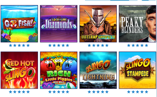 six different slots from resorts casino