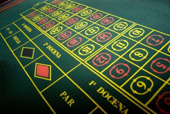a craps table at a casino